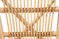 Ammi Modern Bohemian Natural Brown Rattan 2-Piece Dining Chair Set FredCo