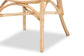 Ammi Modern Bohemian Natural Brown Rattan 2-Piece Dining Chair Set FredCo