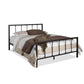 Amy Modern and Contemporary Antique Dark Bronze Queen Size Iron Metal Platform Bed FredCo