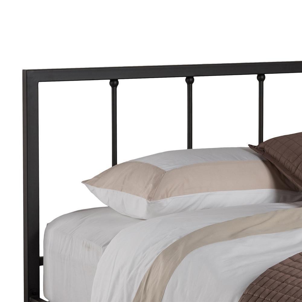 Amy Modern and Contemporary Antique Dark Bronze Queen Size Iron Metal Platform Bed FredCo
