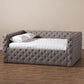 Anabella Modern and Contemporary Grey Fabric Upholstered Queen Size Daybed FredCo