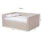 Anabella Modern and Contemporary Light Beige Fabric Upholstered Full Size Daybed FredCo
