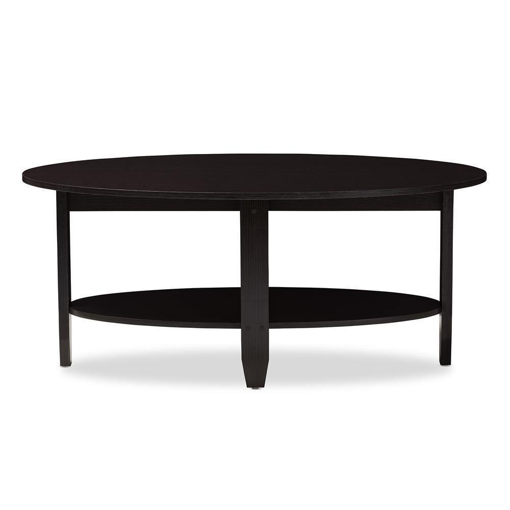 Ancelina Modern and Contemporary Wenge Brown Finished Coffee Table FredCo