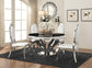 Anchorage 5-piece Round Dining Set Chrome 107891-S5 Coaster FredCo