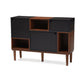 Anderson Mid-century Retro Modern Oak and Espresso Wood Sideboard Storage Cabinet FredCo