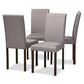 Andrew Contemporary Espresso Wood Grey Fabric Dining Chair (Set of 4) FredCo