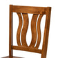 Anesa Modern and Contemporary Transitional Walnut Brown Finished Wood 5-Piece Dining Set FredCo