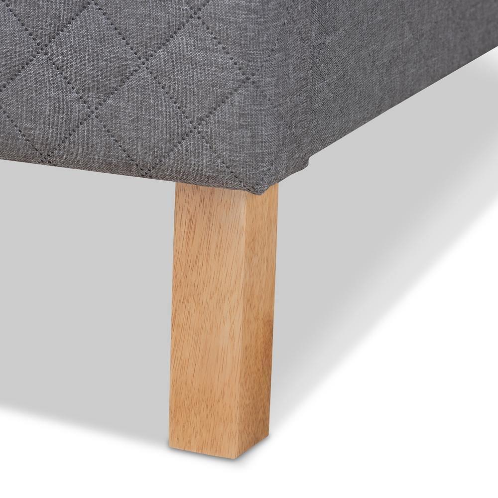 Aneta Modern and Contemporary Grey Fabric Upholstered Queen Size Platform Bed FredCo