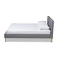 Aneta Modern and Contemporary Grey Fabric Upholstered Queen Size Platform Bed FredCo