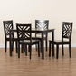Ani Modern and Contemporary Dark Brown Finished Wood 5-Piece Dining Set FredCo
