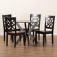Anila Modern and Contemporary Two-Tone Dark Brown and Walnut Brown Finished Wood 5-Piece Dining Set FredCo