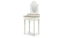Anjou Traditional French Accent Dressing Vanity Table with Mirror FredCo