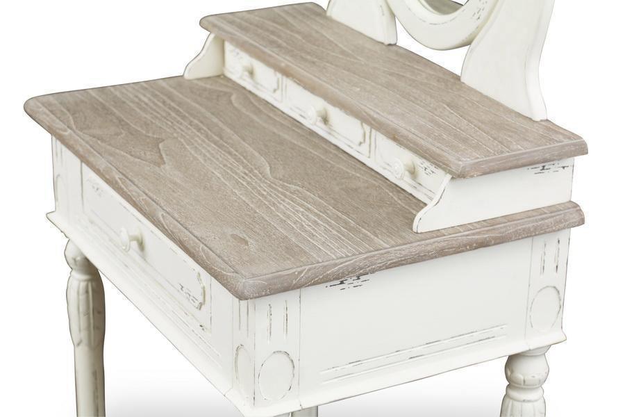 Anjou Traditional French Accent Dressing Vanity Table with Mirror FredCo