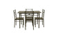 Anna 5-piece Rectangular Dining Set Dark Bronze 100033 Coaster FredCo
