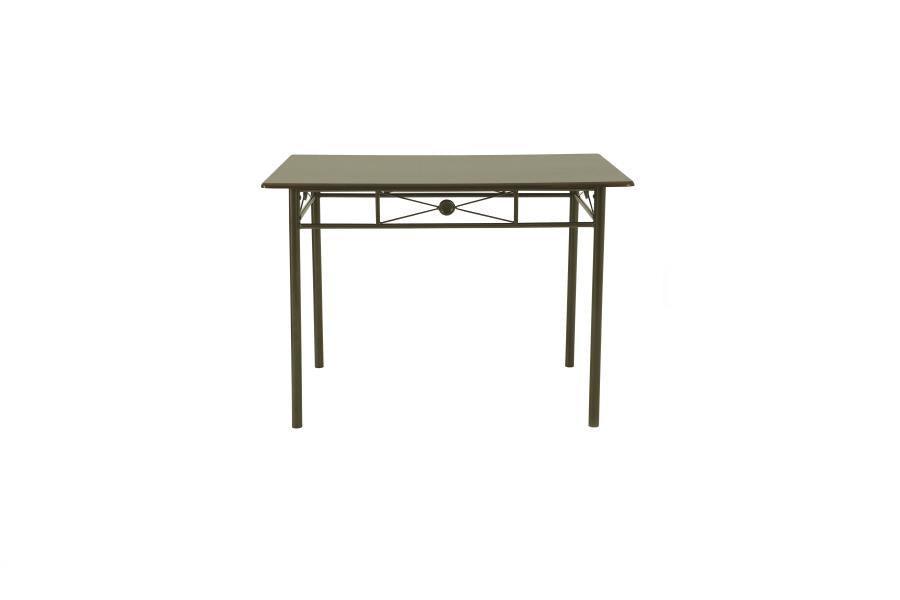 Anna 5-piece Rectangular Dining Set Dark Bronze 100033 Coaster FredCo