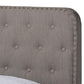Annalisa Modern Transitional Grey Fabric Upholstered Button Tufted Full Size Panel Bed FredCo