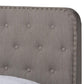 Annalisa Modern Transitional Grey Fabric Upholstered Button Tufted Queen Size Panel Bed FredCo