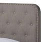 Annalisa Modern Transitional Grey Fabric Upholstered Button Tufted Queen Size Panel Bed FredCo