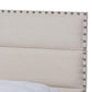 Ansa Modern and Contemporary Beige Fabric Upholstered Full Size Bed FredCo