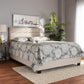 Ansa Modern and Contemporary Beige Fabric Upholstered Queen Size Bed FredCo