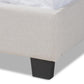 Ansa Modern and Contemporary Beige Fabric Upholstered Queen Size Bed FredCo