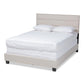 Ansa Modern and Contemporary Beige Fabric Upholstered Queen Size Bed FredCo