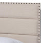 Ansa Modern and Contemporary Beige Fabric Upholstered Twin Size Bed FredCo