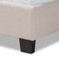 Ansa Modern and Contemporary Beige Fabric Upholstered Twin Size Bed FredCo