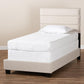 Ansa Modern and Contemporary Beige Fabric Upholstered Twin Size Bed FredCo