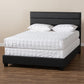 Ansa Modern and Contemporary Dark Grey Fabric Upholstered Full Size Bed FredCo