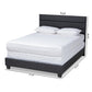 Ansa Modern and Contemporary Dark Grey Fabric Upholstered Full Size Bed FredCo