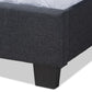 Ansa Modern and Contemporary Dark Grey Fabric Upholstered Full Size Bed FredCo