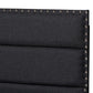 Ansa Modern and Contemporary Dark Grey Fabric Upholstered Twin Size Bed FredCo