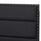 Ansa Modern and Contemporary Dark Grey Fabric Upholstered Twin Size Bed FredCo