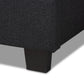 Ansa Modern and Contemporary Dark Grey Fabric Upholstered Twin Size Bed FredCo