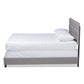 Ansa Modern and Contemporary Grey Fabric Upholstered King Size Bed FredCo