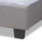 Ansa Modern and Contemporary Grey Fabric Upholstered King Size Bed FredCo
