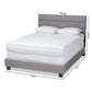 Ansa Modern and Contemporary Grey Fabric Upholstered King Size Bed FredCo
