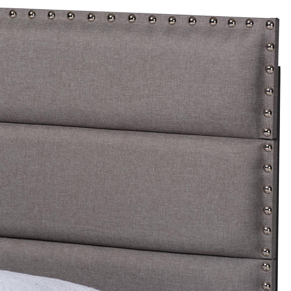 Ansa Modern and Contemporary Grey Fabric Upholstered Twin Size Bed FredCo