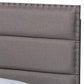 Ansa Modern and Contemporary Grey Fabric Upholstered Twin Size Bed FredCo