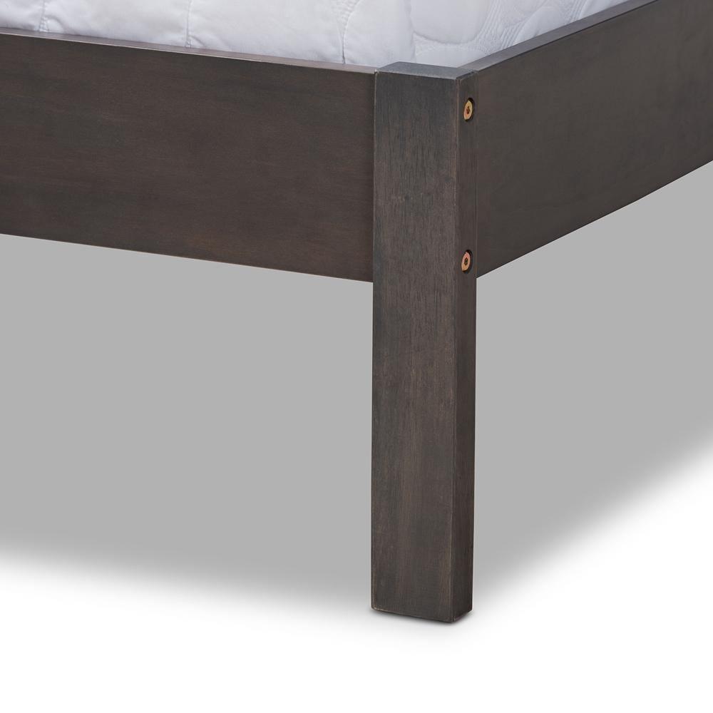 Anthony Modern and Contemporary Dark Grey Oak Finished Wood Full Size Panel Bed FredCo
