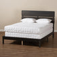 Anthony Modern and Contemporary Dark Grey Oak Finished Wood King Size Panel Bed FredCo
