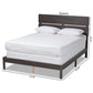 Anthony Modern and Contemporary Dark Grey Oak Finished Wood King Size Panel Bed FredCo