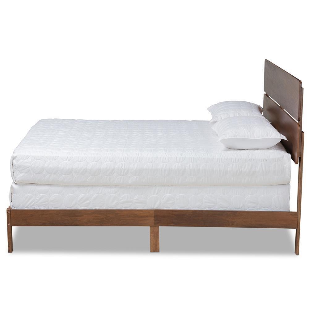Anthony Modern and Contemporary Walnut Brown Finished Wood Full Size Panel Bed FredCo