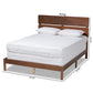 Anthony Modern and Contemporary Walnut Brown Finished Wood Full Size Panel Bed FredCo