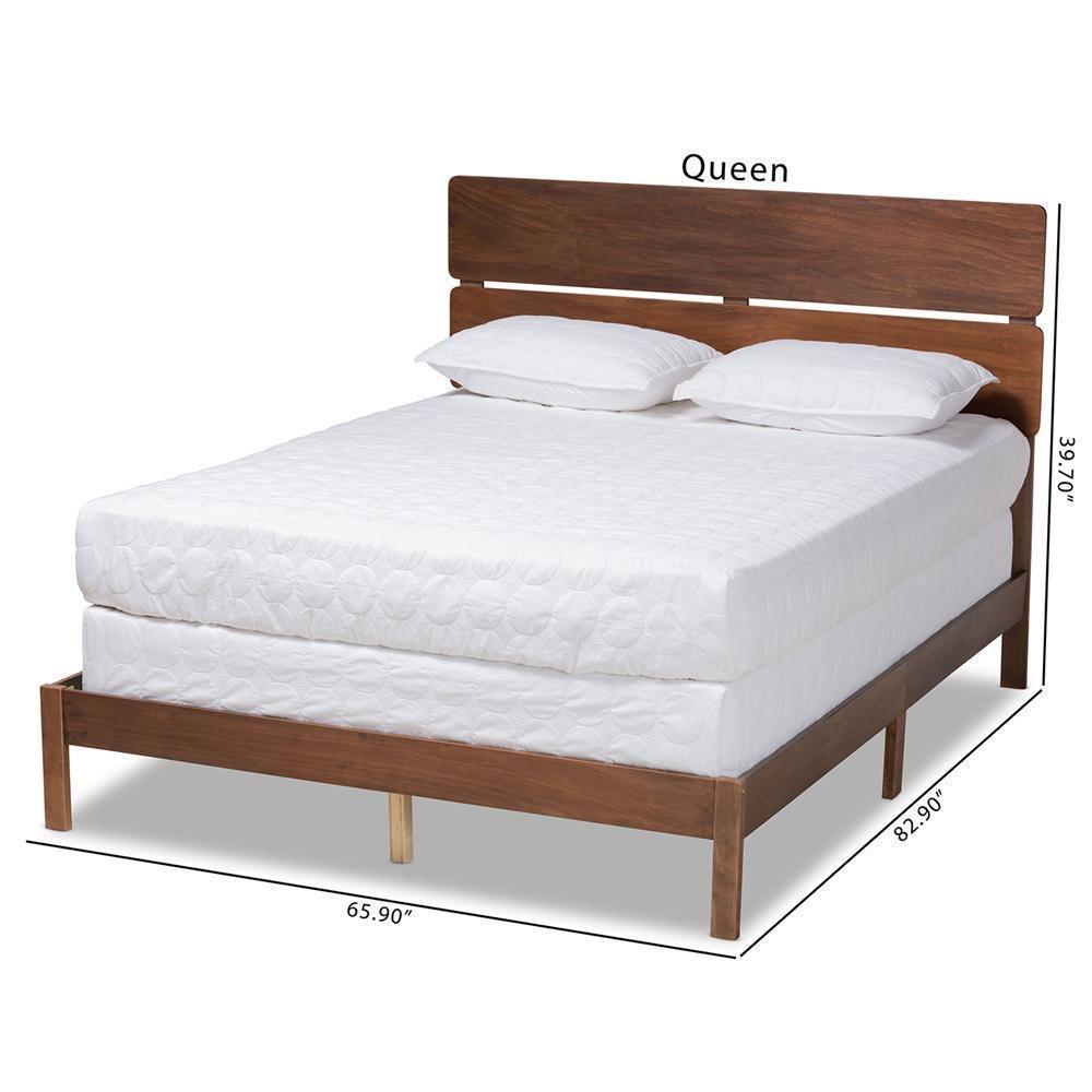 Anthony Modern and Contemporary Walnut Brown Finished Wood Full Size Panel Bed FredCo