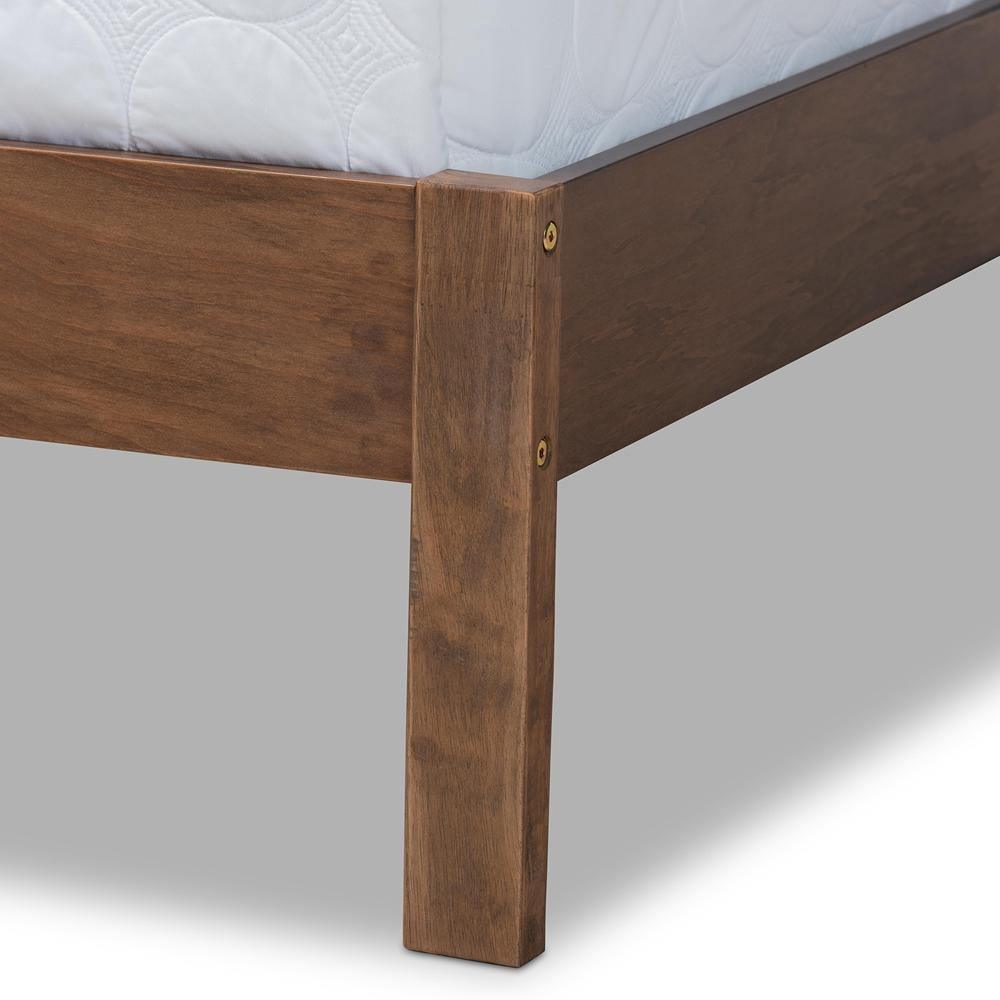 Anthony Modern and Contemporary Walnut Brown Finished Wood King Size Panel Bed FredCo
