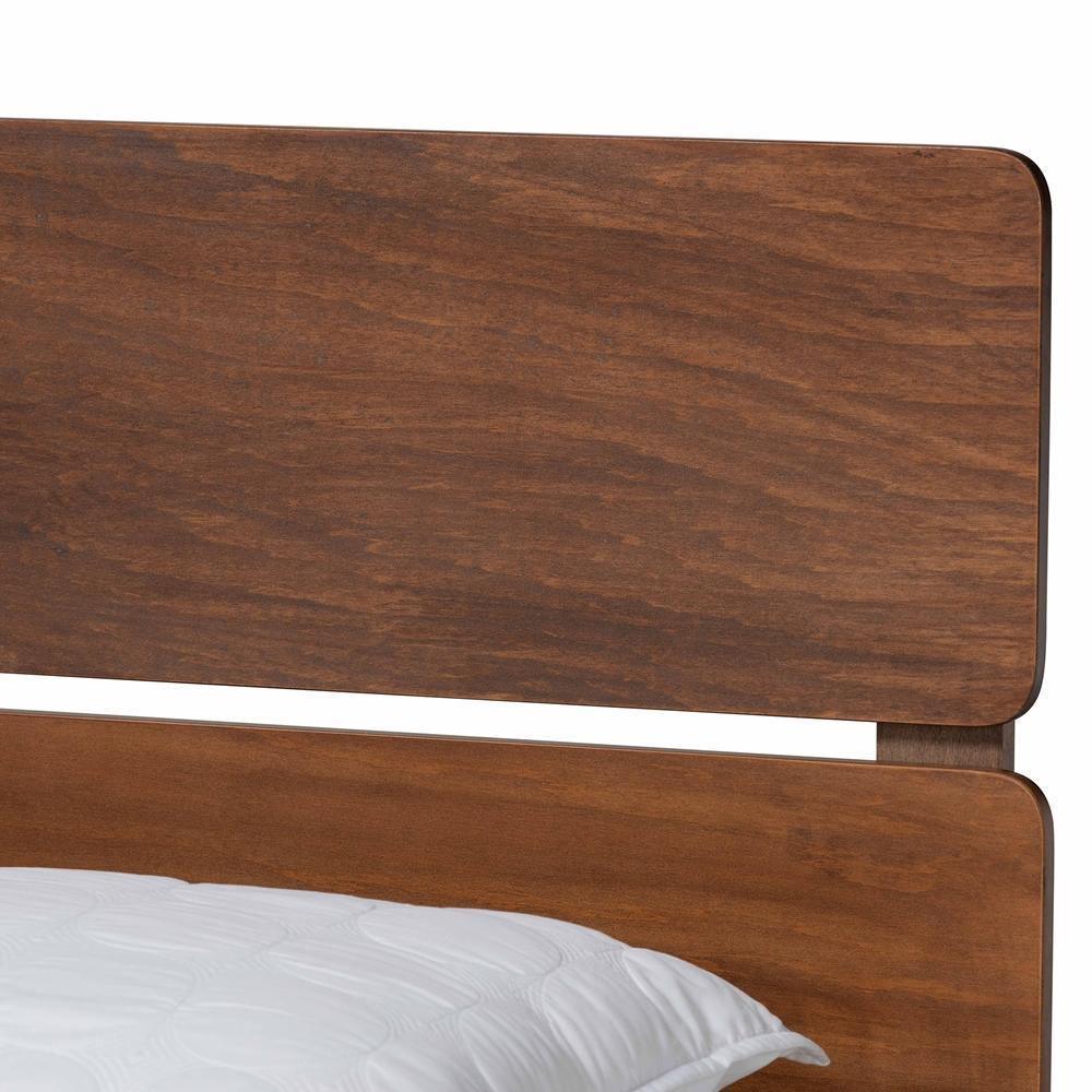 Anthony Modern and Contemporary Walnut Brown Finished Wood Queen Size Panel Bed FredCo