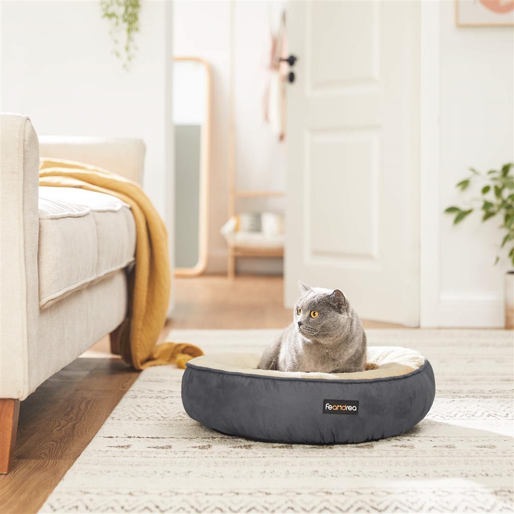 Anti-Slip Dog Bed 19.7" Dia Gray FredCo