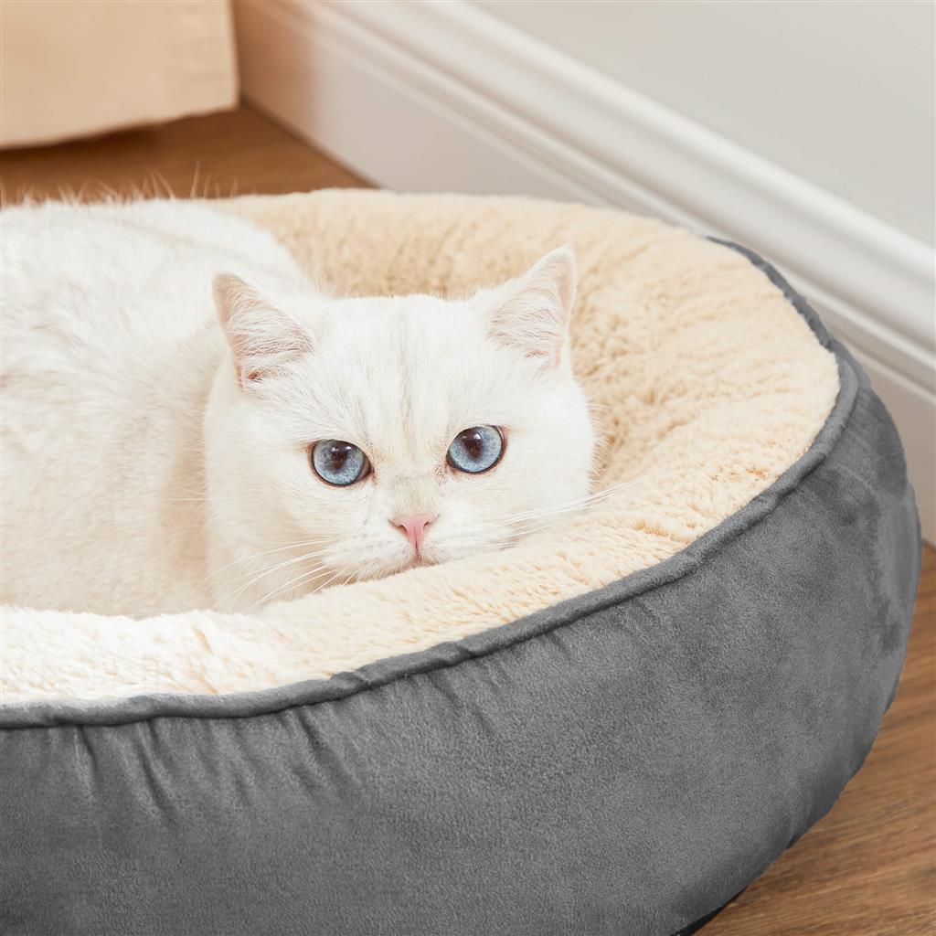 Anti-Slip Dog Bed 19.7" Dia Gray FredCo